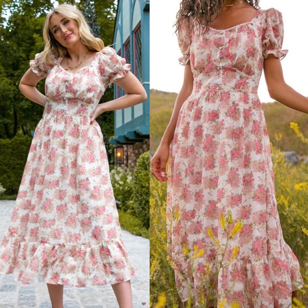 Ivy City Co Rosalie Floral Midi Dress